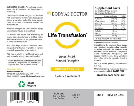 Life Transfusion Liquid Minerals - 8oz - NT1015