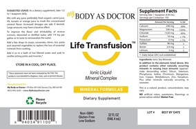 Life Transfusion Minerals - 32oz Spa Size