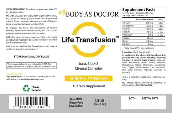 Life Transfusion Minerals - 32oz Spa Size - NT1015-32