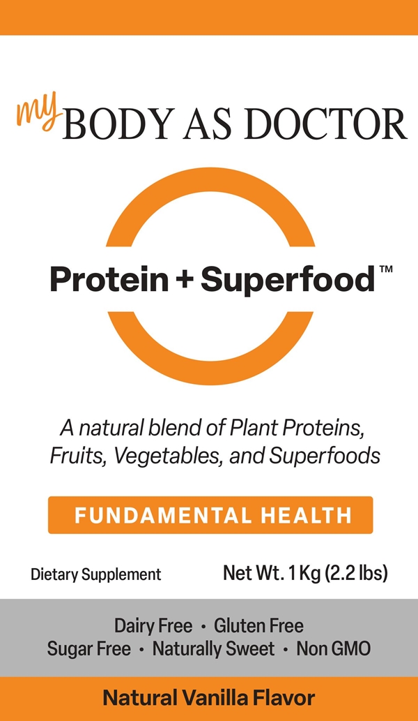 Protein Plus Mega-Superfood Front Label