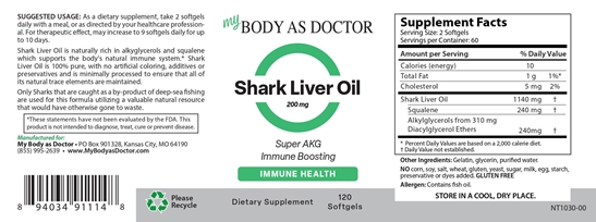 Shark Liver Oil (Super AKG) - NT1030