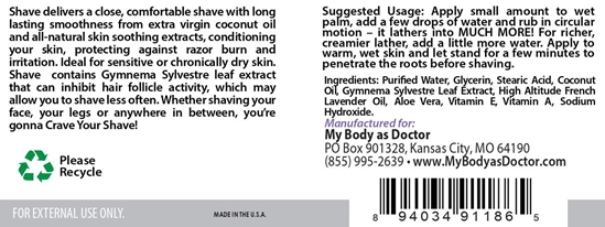 Shave Moisture Cream Label