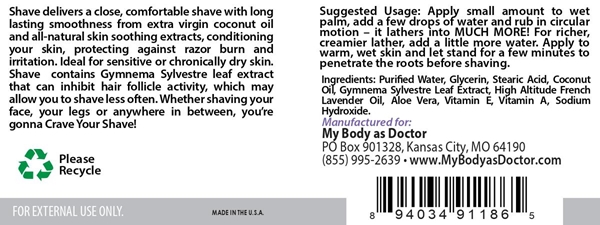 Shave Moisture Cream Label