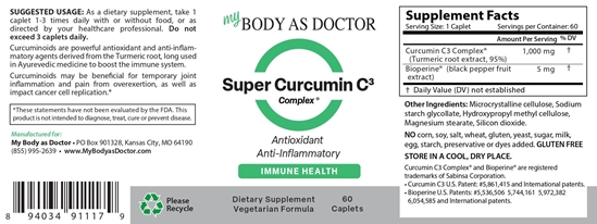 Super Curcumin C3 with Bioperine - NT1046