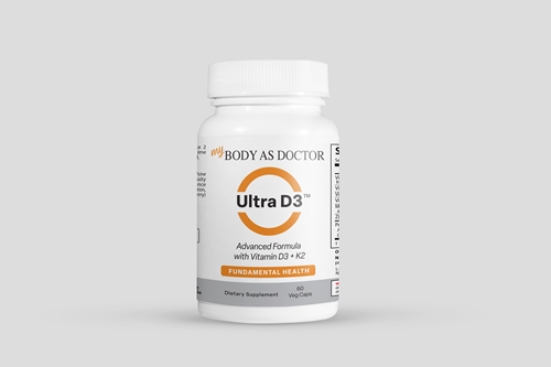 Ultra D3 advanced vitamin D+K formula, 60 cap