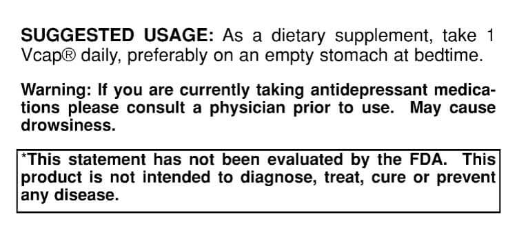 5-HTP Label Use