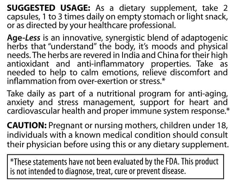 Ageless Anti-Inflammatory Suggested Usage