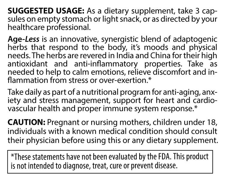 Age-Less Anti-Inflammatory Suggested Usage