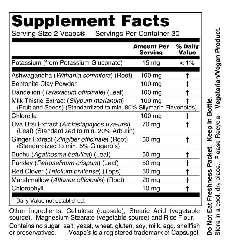 Easy Cleanse Detox AM Supplement Facts