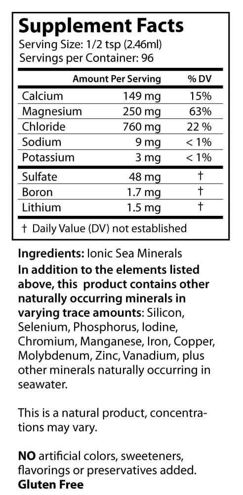 Life Transfusion Trace Mineral Complex Supplement Facts