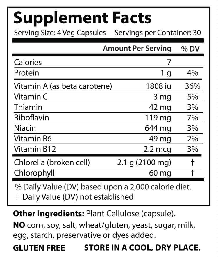 Marine Phyto Plankton Supplement Facts