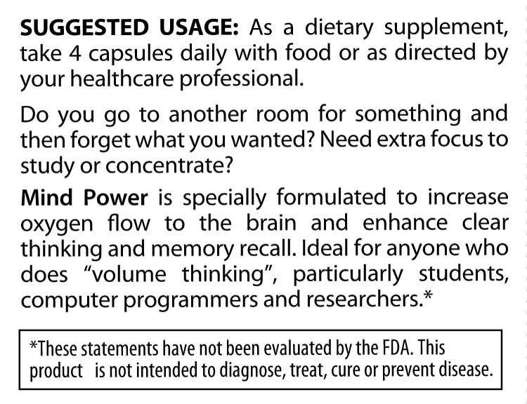 Mind Power Brain Anti-Aging Use