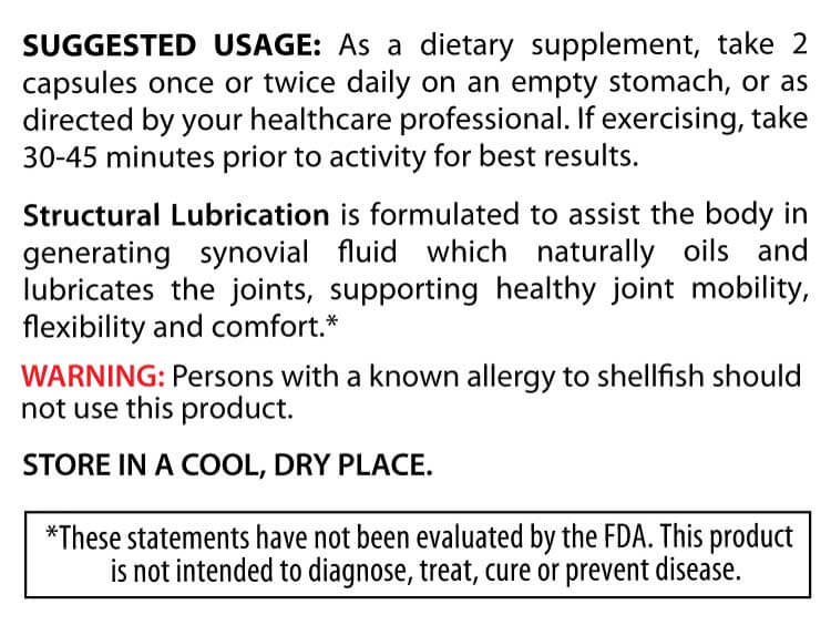 Structural Lubrication Joint Support Use