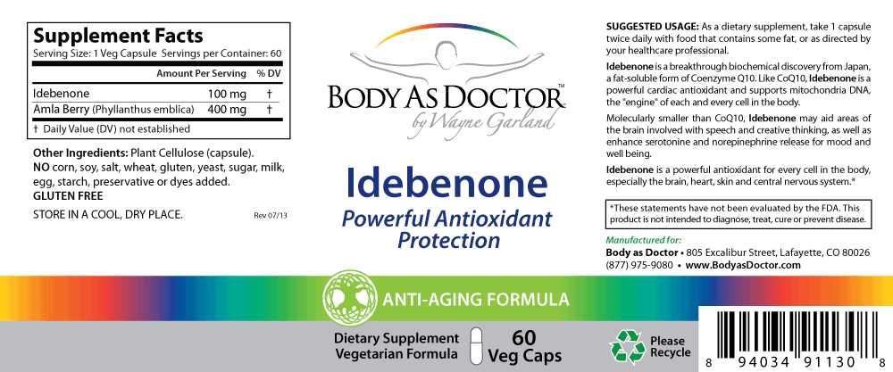 Idebenone Antioxidant Bottle