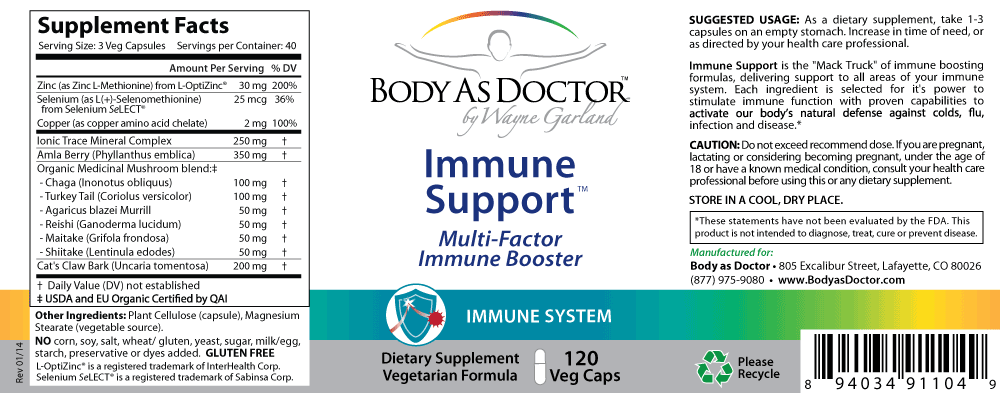 Immune Support Label