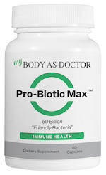 Probiotic Max dietary supplement with 25 billion live bacteria